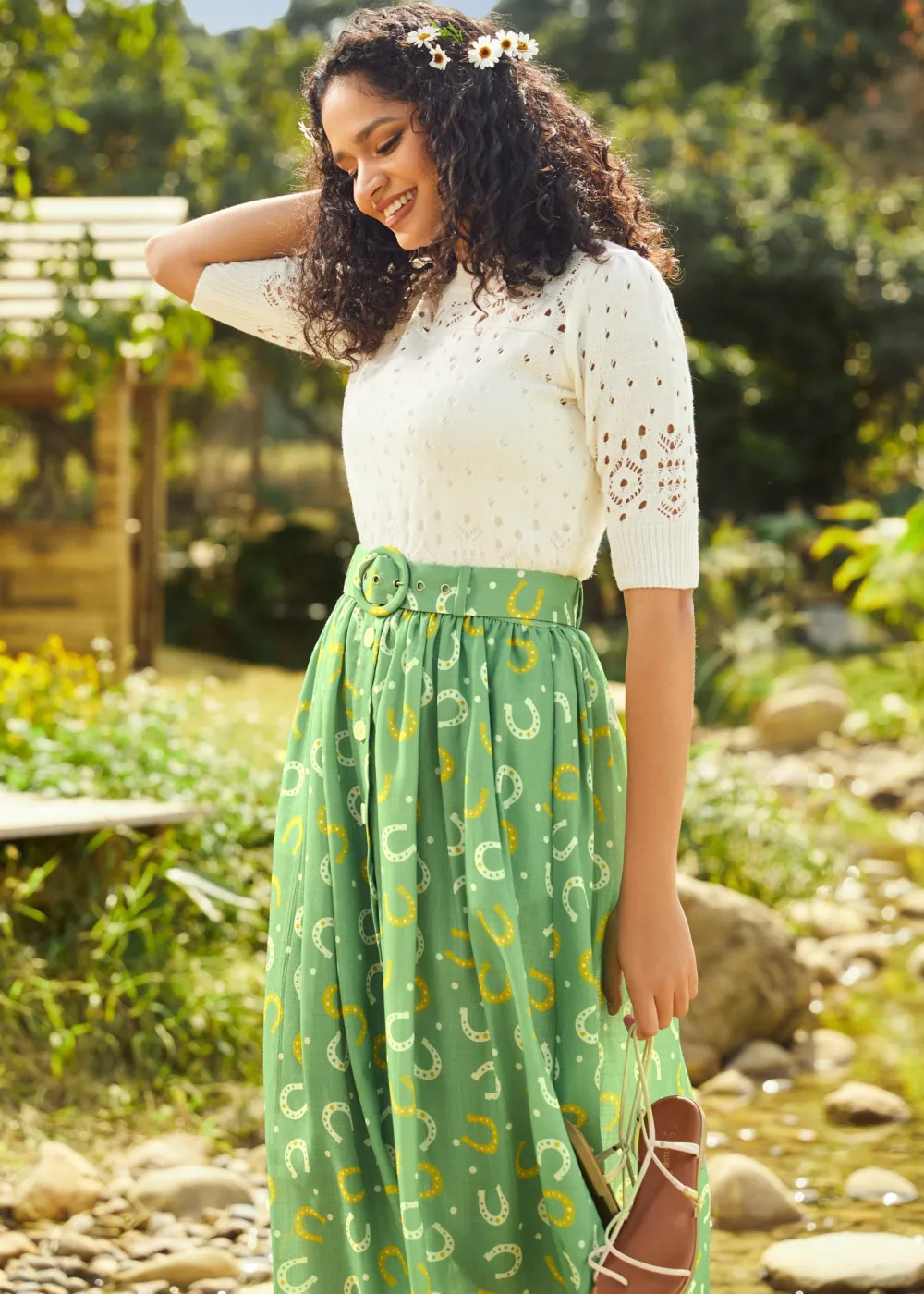 A Dash of Darling Short Sleeve Pullover Sweater Snow White New