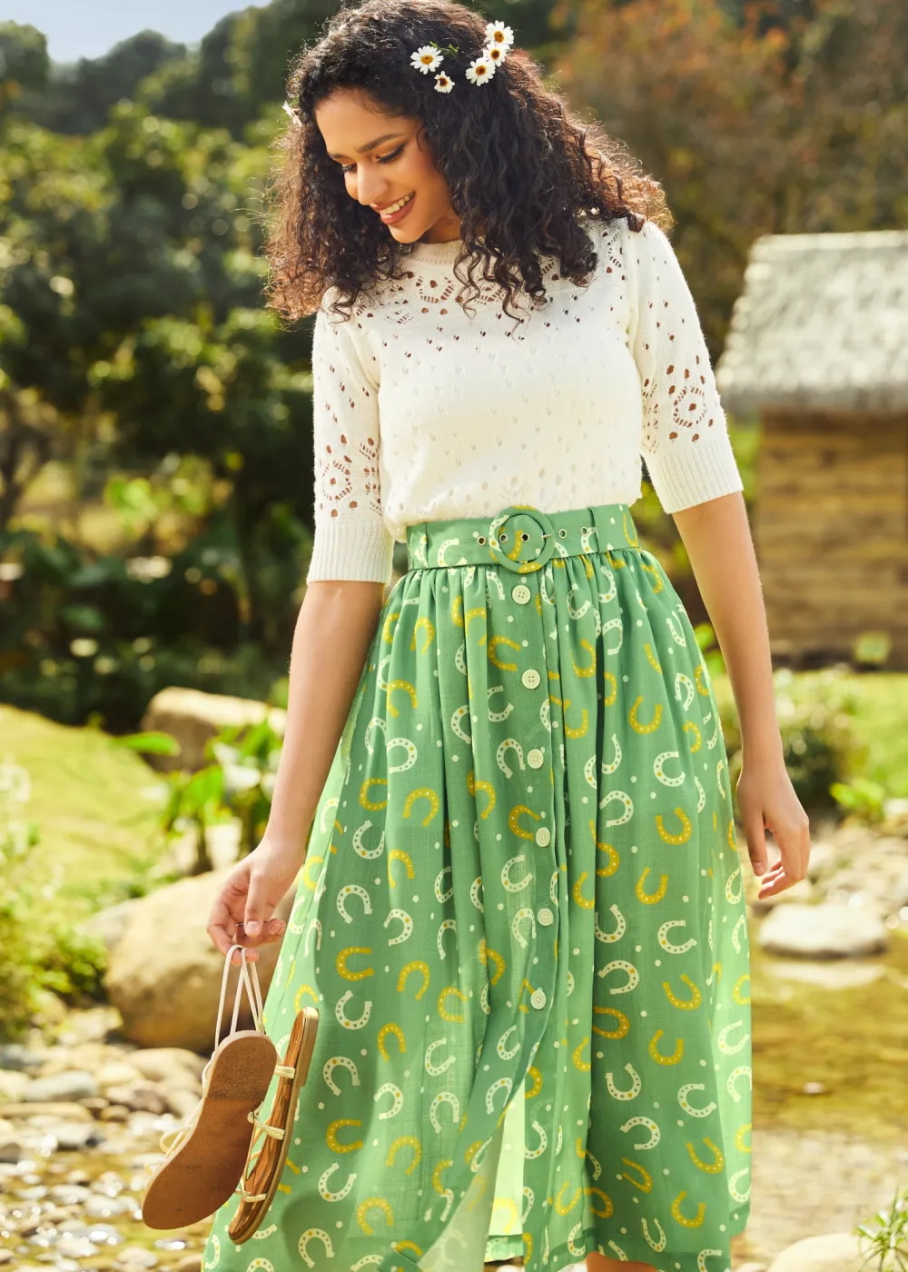 A Dash of Darling Short Sleeve Pullover Sweater Snow White New