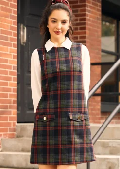 BTC A Moment in Time Shift Dress Sunken Boat Plaid Sale