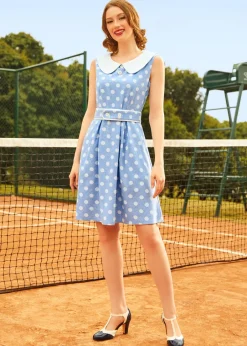 A Piece of Perfection Fit & Flare Dress Darling Dots Hot