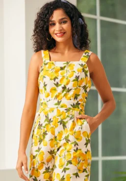 BTC A Playful Bouquet Jumpsuit Lemon Best