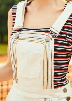 A Posh Picnic Denim Overall Jumper Marshmallow Bliss