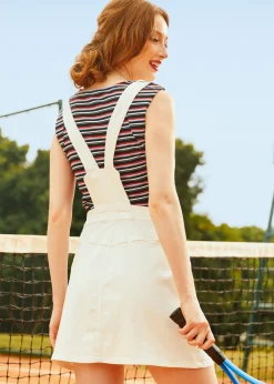 A Posh Picnic Denim Overall Jumper Marshmallow Bliss