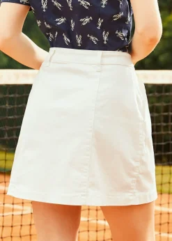 A Spring Fling Button Down A-Line Skirt Marshmallow Bliss Sale