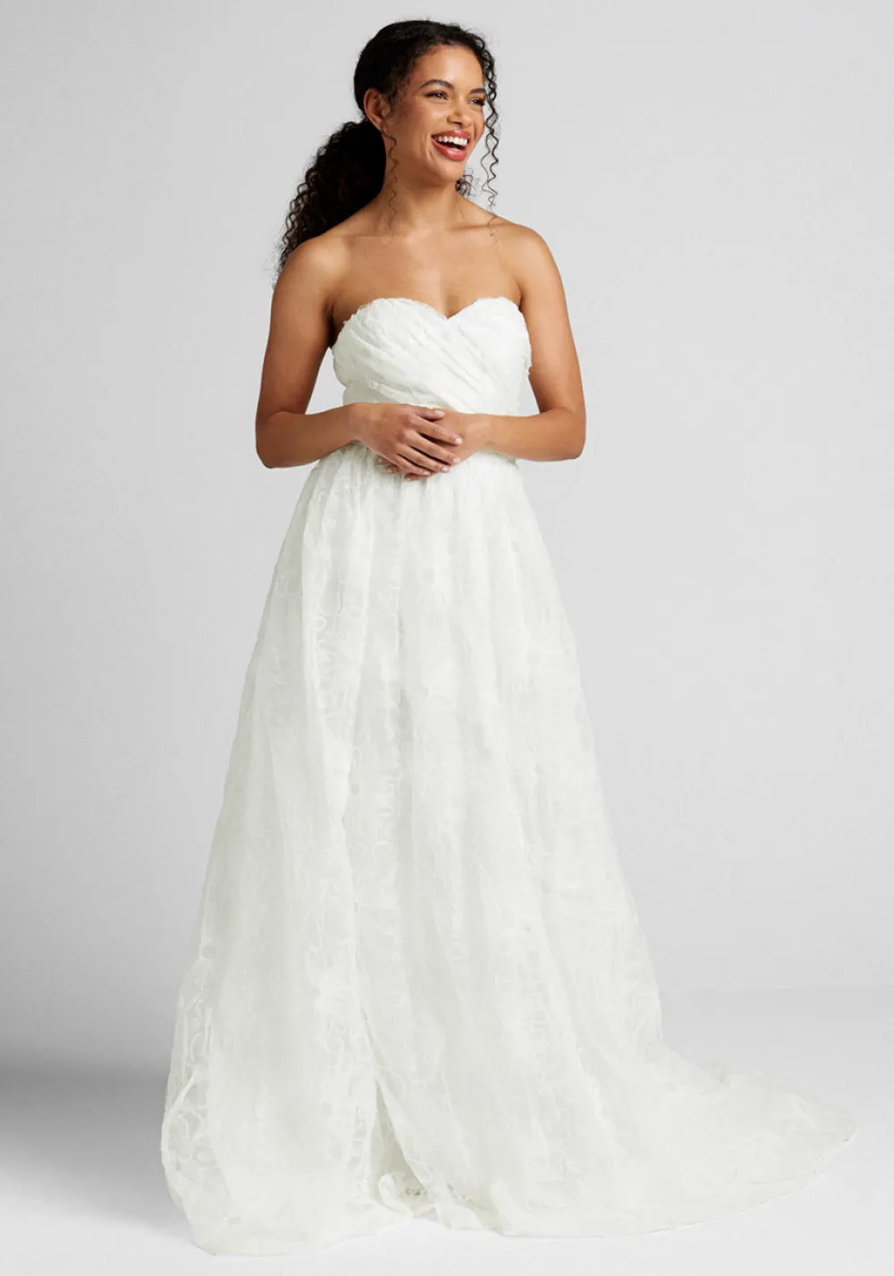 CHI CHI A Wonderful Union Strapless Maxi Dress White Lace Online