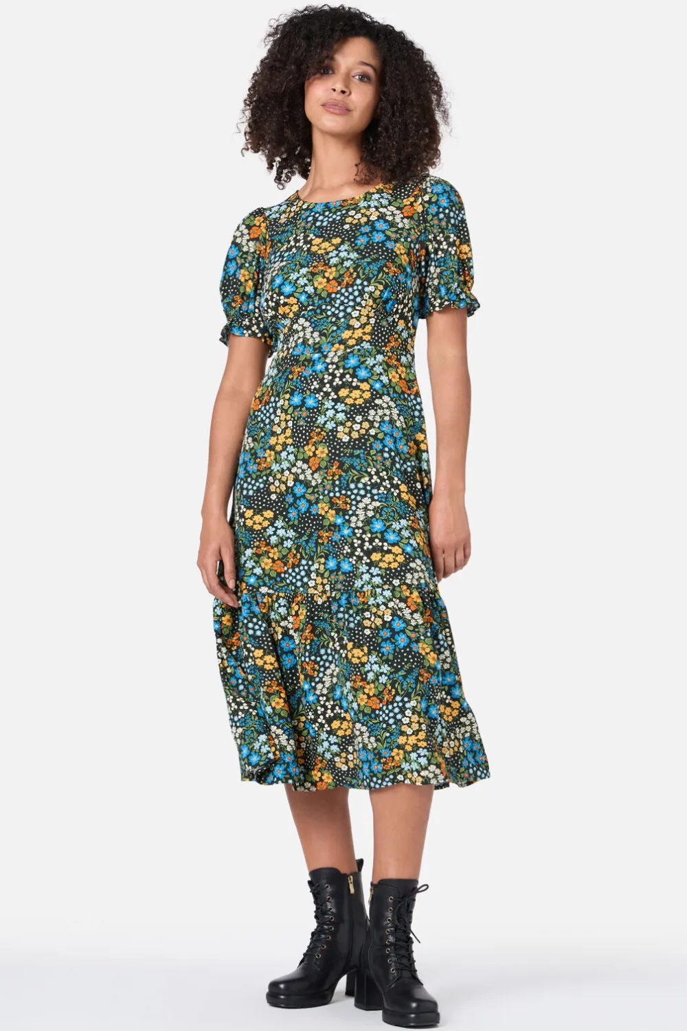 Ada 90's Floral Midi Dress Online