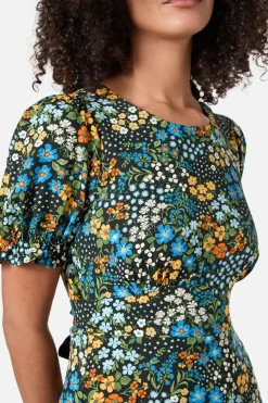 Ada 90's Floral Midi Dress Online