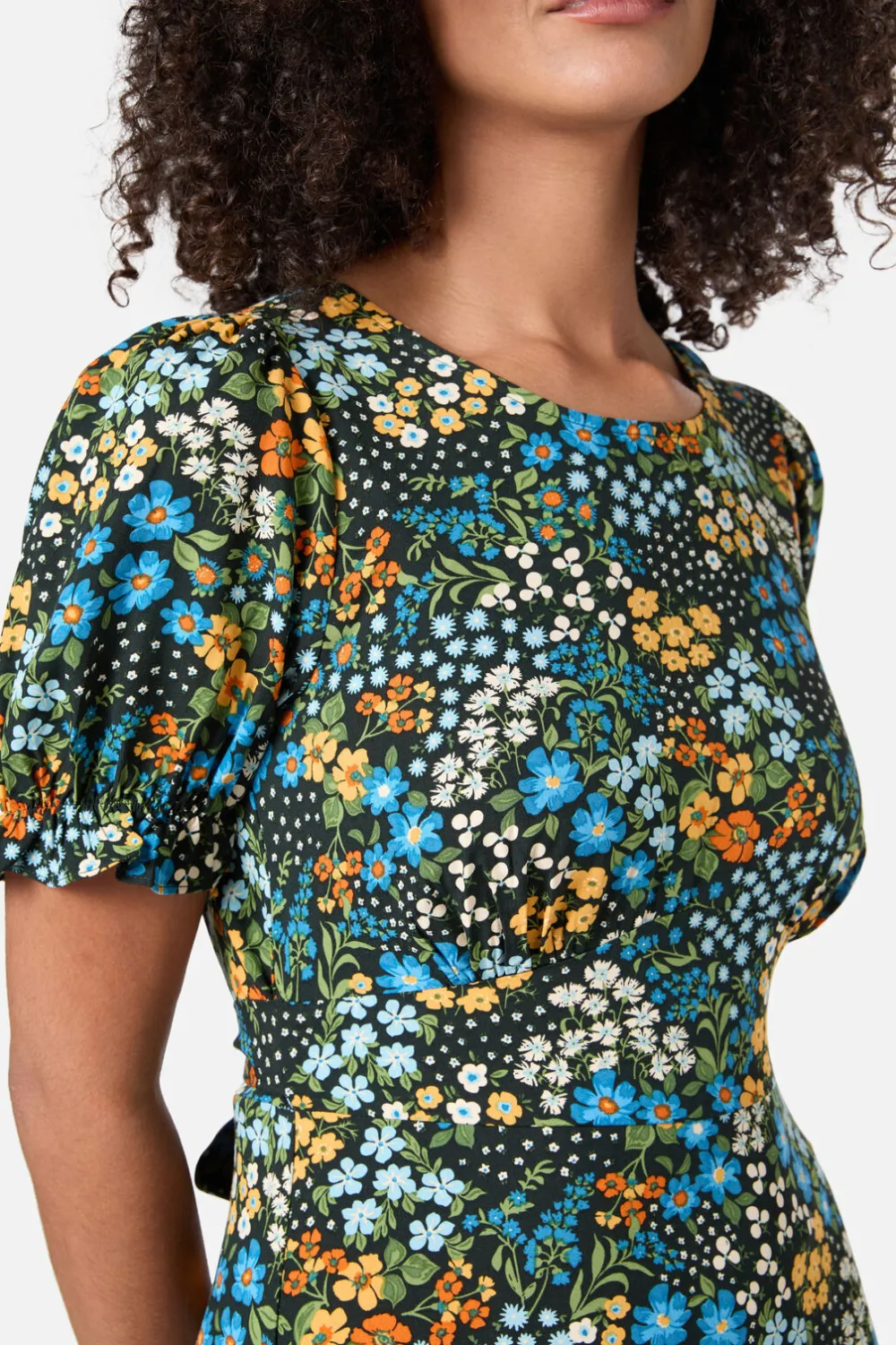 Ada 90's Floral Midi Dress Online