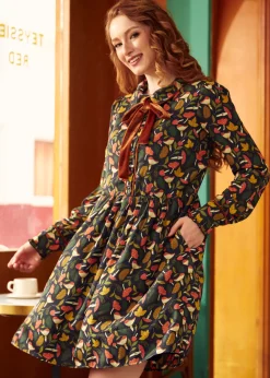 BTC Afternoon Tea Time Drop Waist Shirt Dress Fungi Fabulous Best