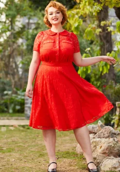 ModCloth All Around Me Circle Skirt Red Sale