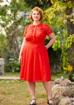 ModCloth All Around Me Circle Skirt Red Sale