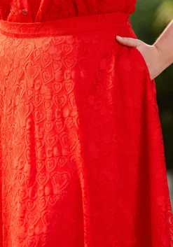 ModCloth All Around Me Circle Skirt Red Sale