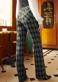 BTC Always a Classic Wide Leg Pant Garden Grid Sale