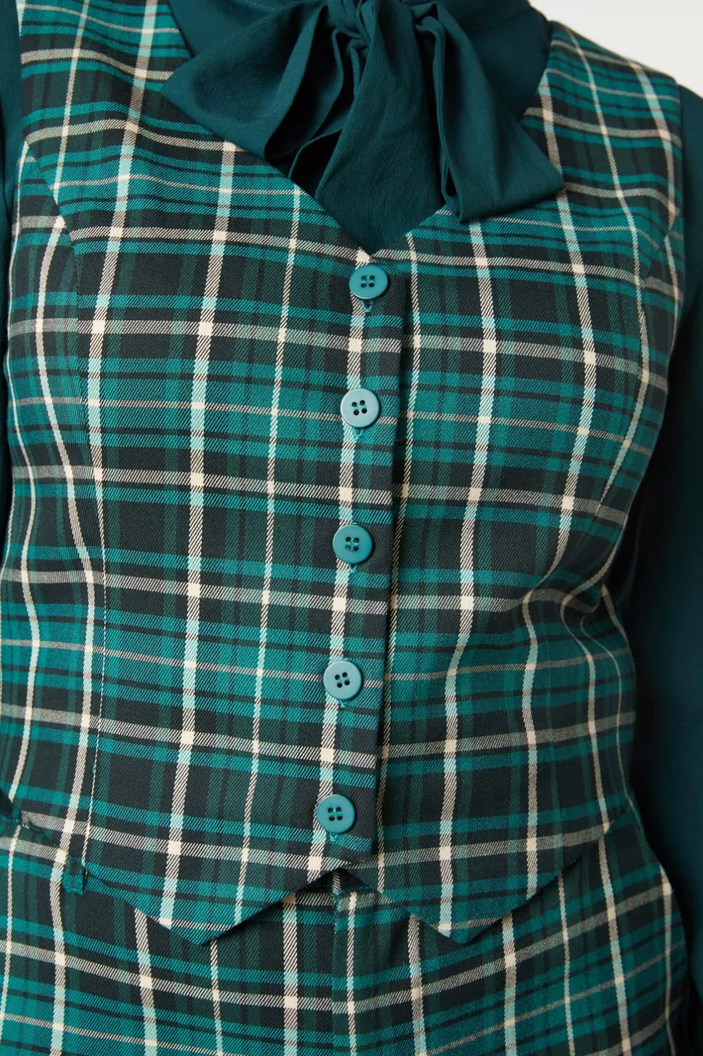 Amber Check Vest Discount