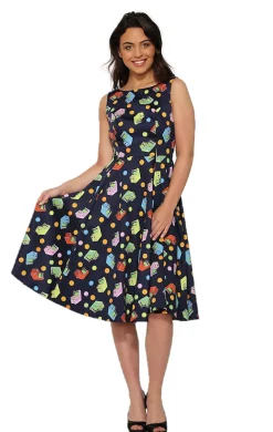 Archade Amusement Navy Swing Dress Discount