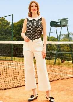 Atomic Age Sleeveless Top Polka Party Outlet