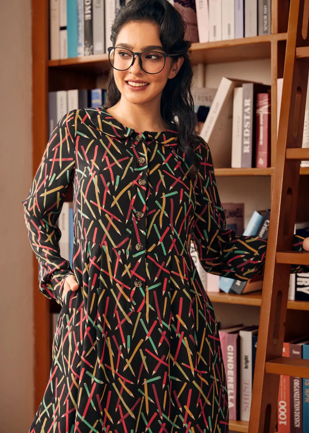 Autumn Vintage Vibes Dress Drawn Delight Hot