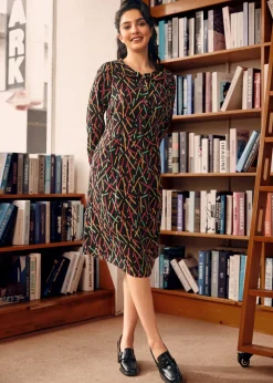 Autumn Vintage Vibes Dress Drawn Delight Hot