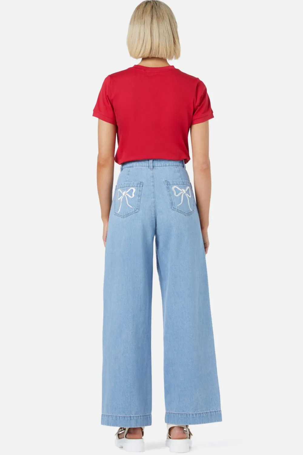 Beautiful Bows Embroidered Jean Hot