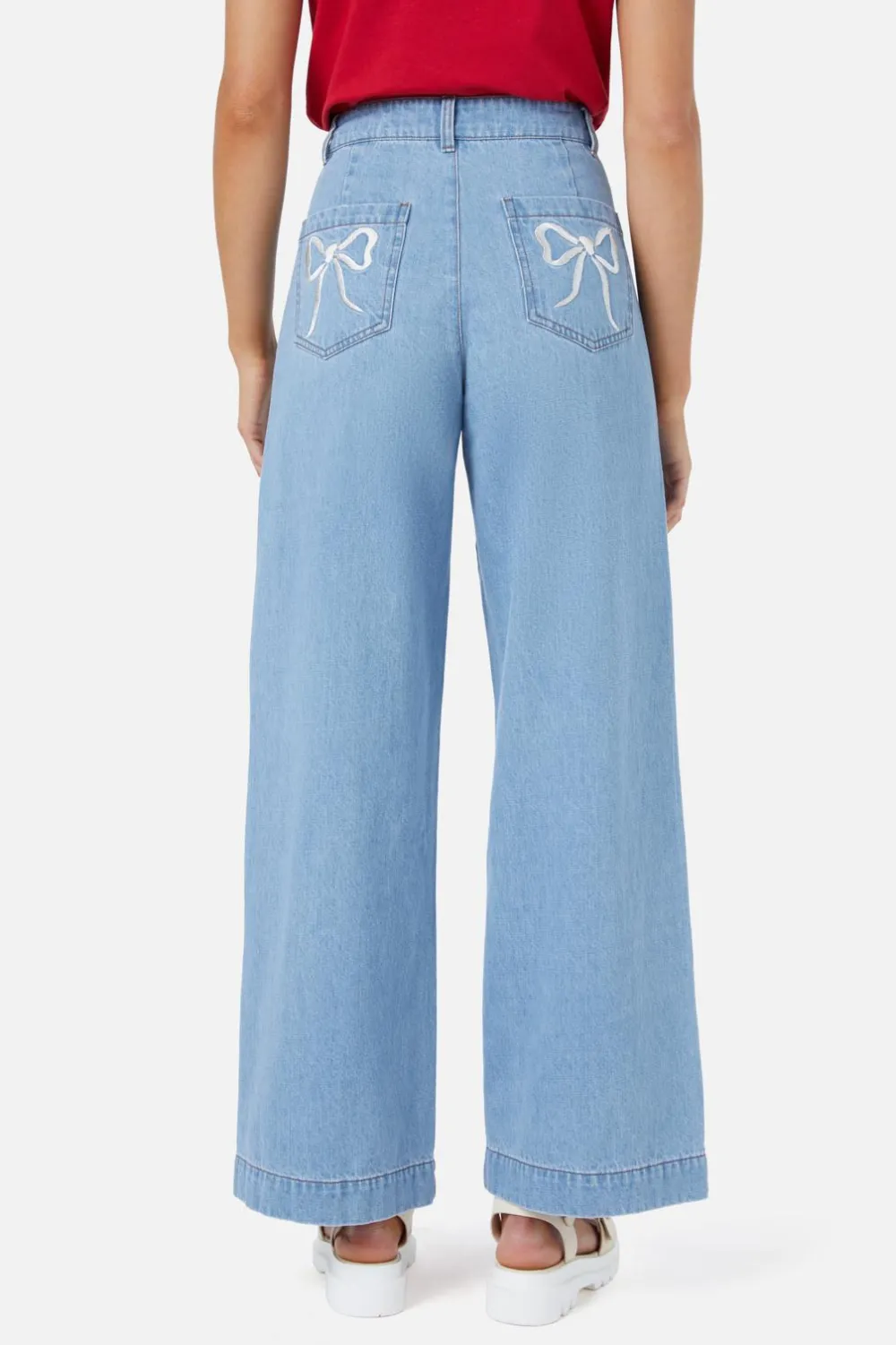 Beautiful Bows Embroidered Jean Hot
