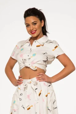 Beauty Salon Top and Swing Skirt