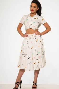 Beauty Salon Top and Swing Skirt