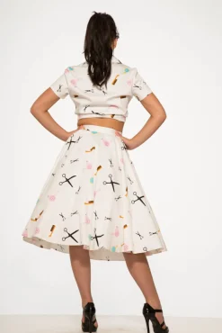Beauty Salon Top and Swing Skirt