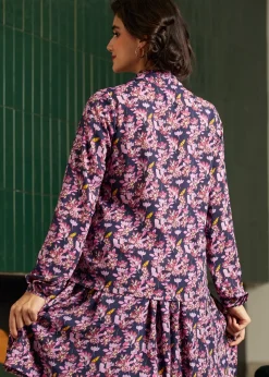 Belle of the Bow Blouse Winter Rosewood Hot