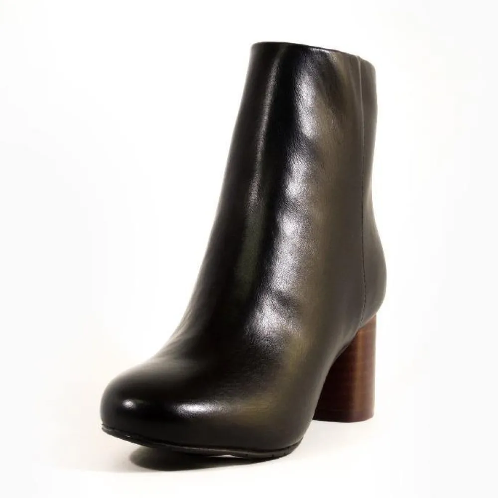 Bentley Block Heel Booties BLACK New