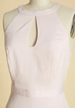 Asmara International Limited - India Best of Luxe Satin Halter Dress Light Pink Clearance