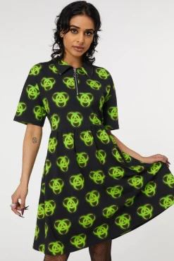 Biohazard Print Smock Dress Clearance