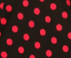 Black & Pink Polka Dot Swing Dress