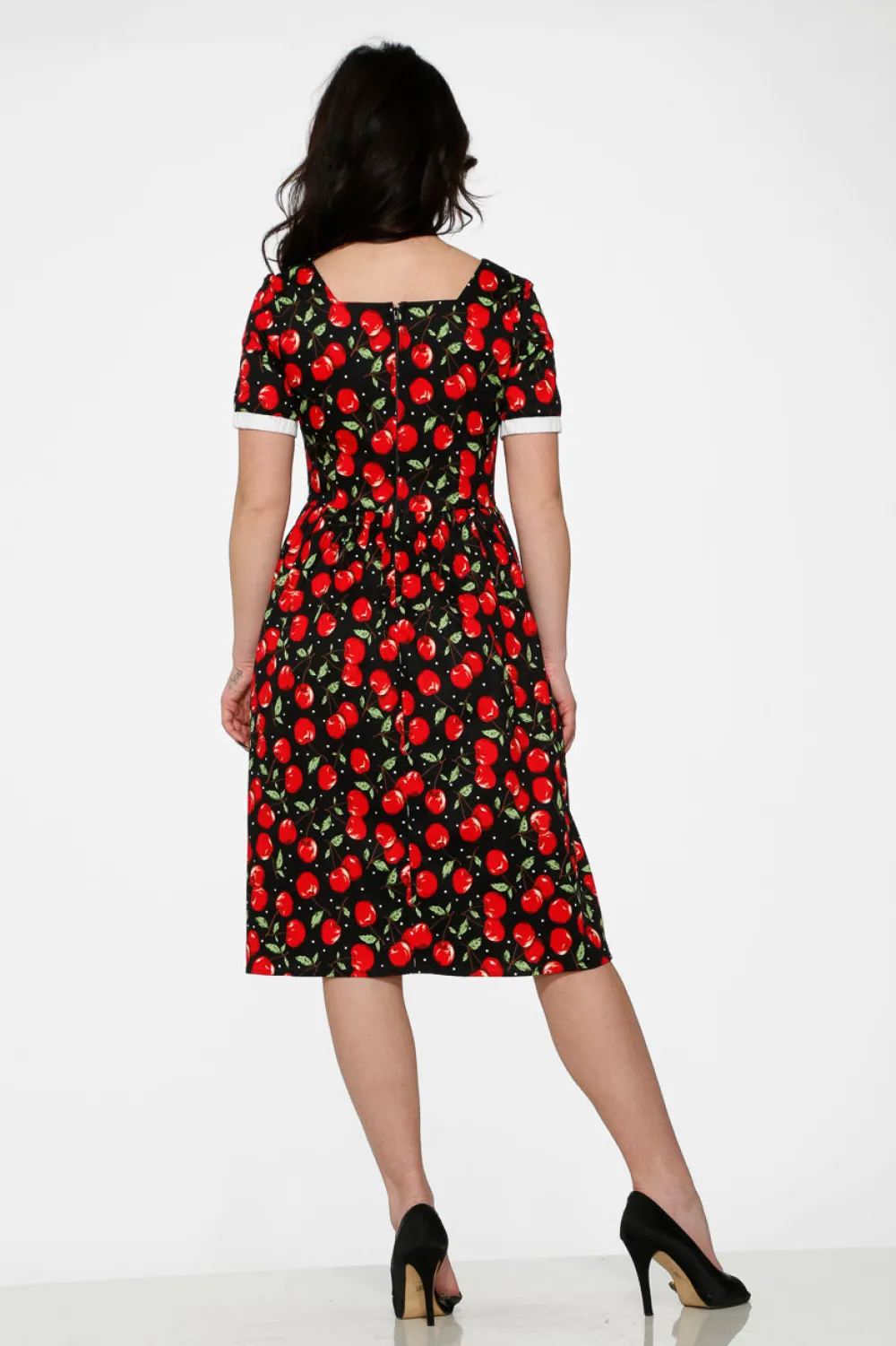 Black & Red Cherry Dress Outlet
