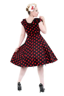 Black & Red Polka Dot Swing Dress