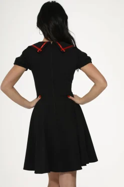 Black & Red Trim Gothic Swing Dress Online