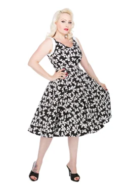 Black & White Bow Swing Dress
