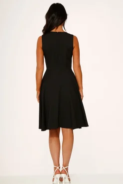 Black & White Piping Swing Dress Best