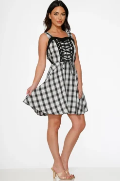 Black & White Plaid Swing Dress Best