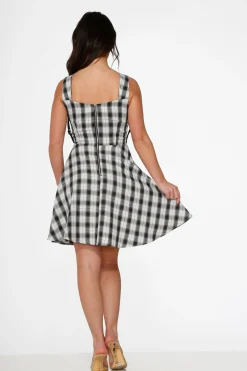 Black & White Plaid Swing Dress Best
