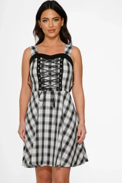 Black & White Plaid Swing Dress Best