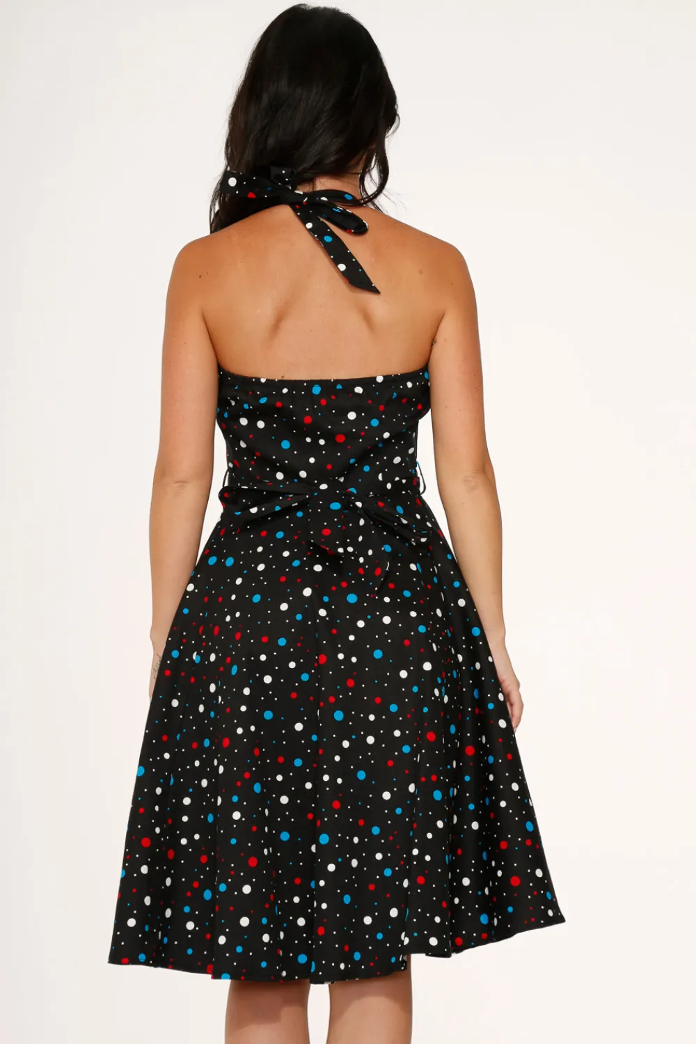 Candy Halter Swing Dress Black Outlet