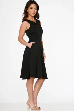 Black Occasional Swing Dress