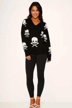 Black Skulls Sweater