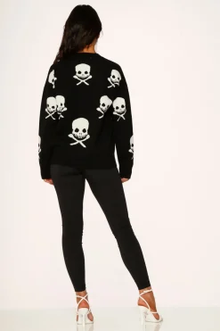 Black Skulls Sweater