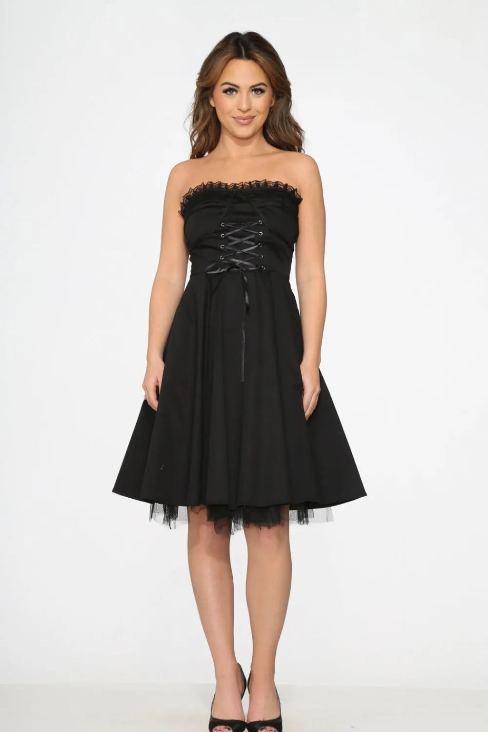 Strapless Swing Dress Black Best