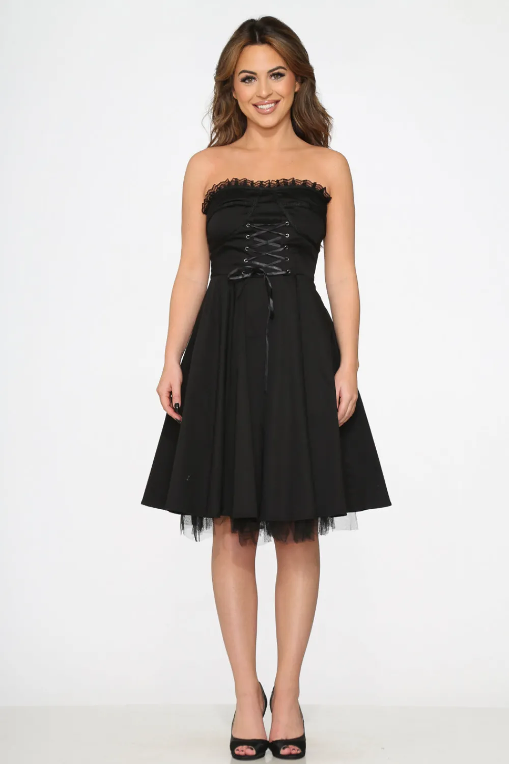 Strapless Swing Dress Black Best