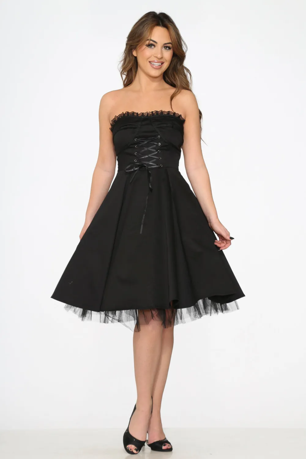 Strapless Swing Dress Black Best