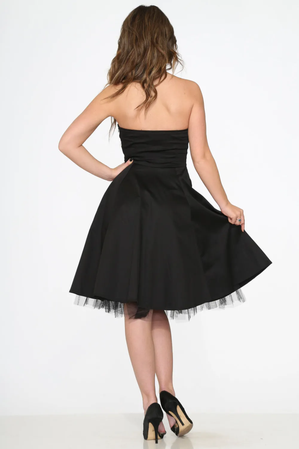 Strapless Swing Dress Black Best