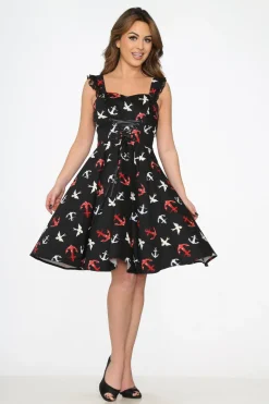 Black Swallow Swing Dress Sale