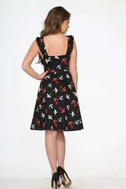 Black Swallow Swing Dress Sale